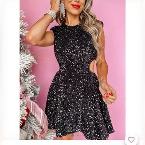 Social hour mini sequence dress size medium BRAND NEW WITH TAGS